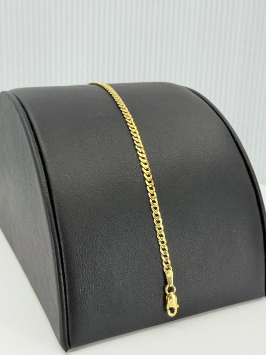 10k, 7” gold Cuban  bracelet