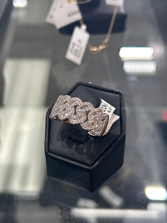 10k Cuban link gold ring
