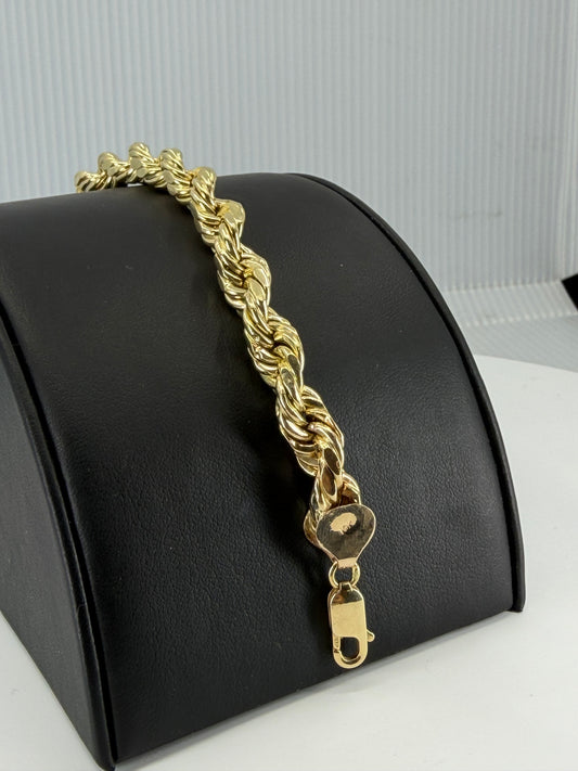 9MM, 10K ROPE BRACELET