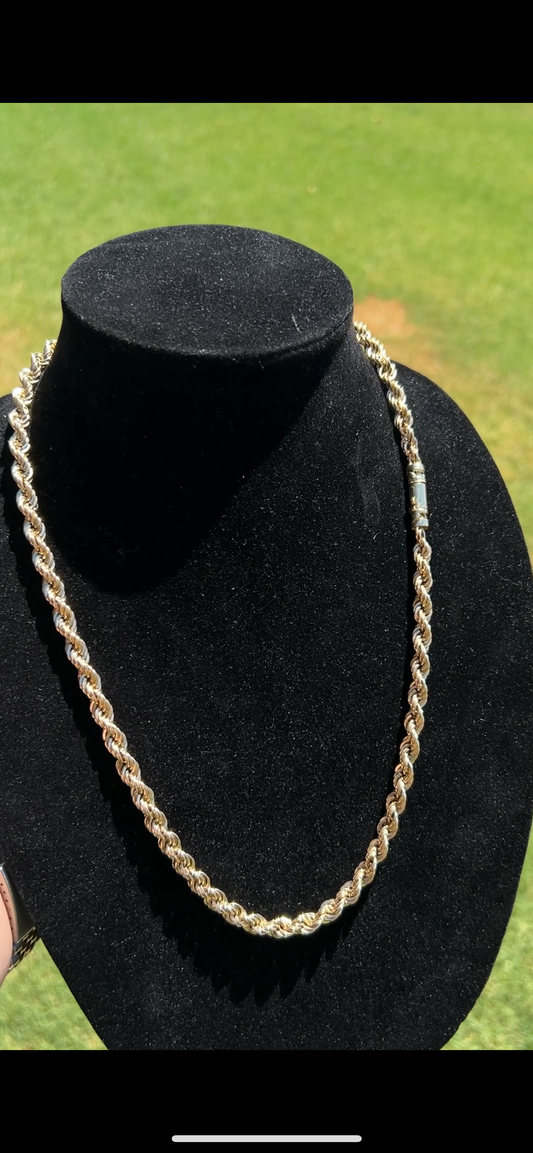 7mm rope chain w/custom lock