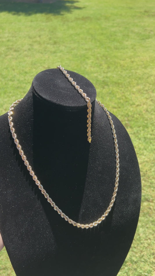 Rope chain and bracelet set
