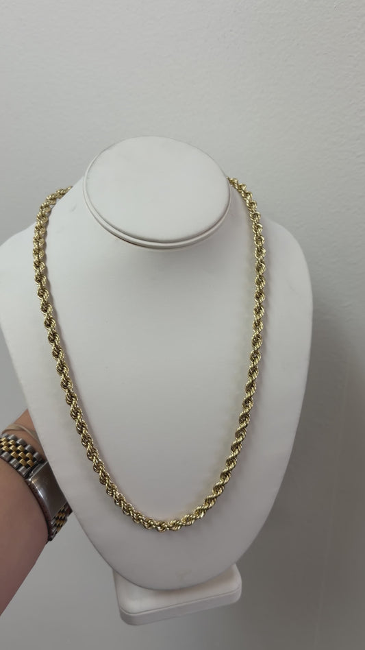 6mm rope chain 10kt 16g