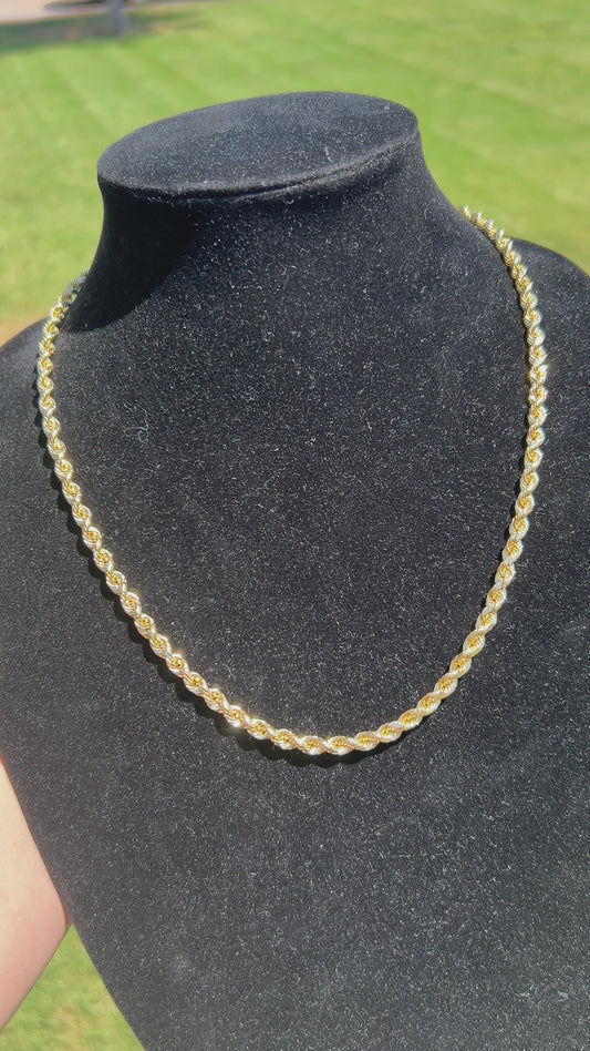 14kt 5mm rope chain