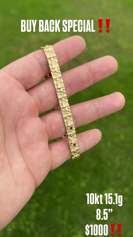 10kt nugget bracelet