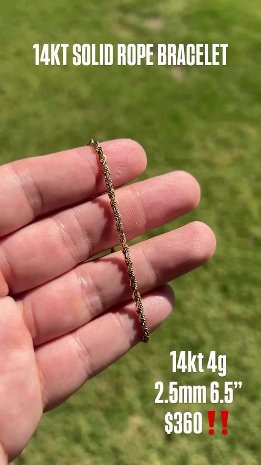 14kt solid bracelet 4g