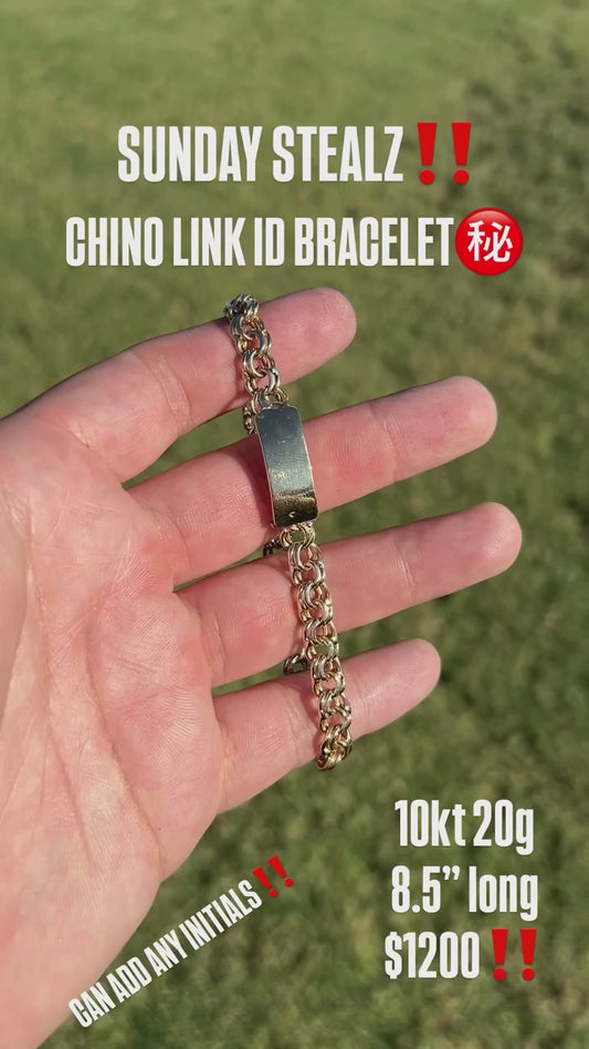 10kt chino link bracelet